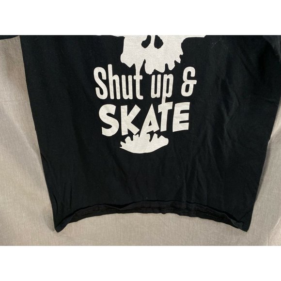Shut Up And Skate Shirt Adult Medium Black Short Sleeve Pullover Tee‎ Mens - Picture 3 of 9